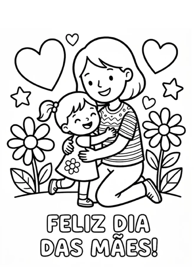 Desenhos de Dia das Maes Para Colorir para imprimir e colorir - imagem 10